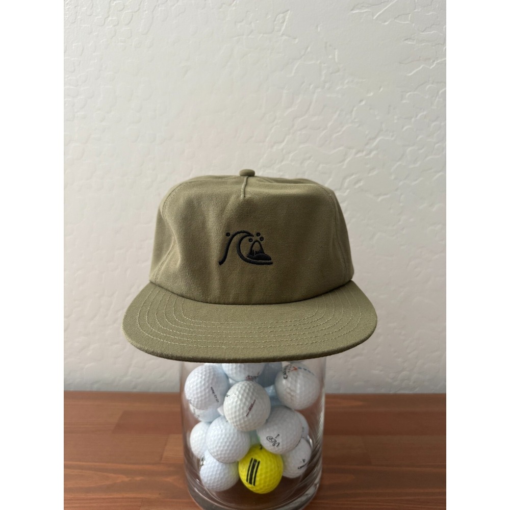 Quicksilver DNA Bubble Logo Netplus Baseball Cap Hat Adj Mens Green OSFM